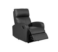 MOMMA HOME Sillón Relax reclinable Med - Modelo TAVIRA - Color Negro - Material Ecopiel/Metal - Medidas 71 x 93 x 101 cm Raíz Sillones Relax Inicio Muebles de Salón y Hogar Sillón Relax Sillónes Relax