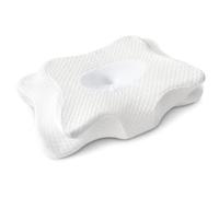 MOMMY CONFORT Almohada Cervical Viscoelástica Ergonómica 60x35 Firme Antironquidos Soporte Cuello y Hombros Lavable Transpirable Dormir Mejor Dolor Cervical Mariposa Oeko Tex Salud y Descanso