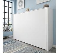 Monarka Cama abatible Horizontal MK-HUVA, Cama Plegable, abatible Juvenil, Todo en Blanco, Medida para colchón de 90x190 cm,