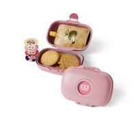 MONBENTO - Caja de Merienda Infantil MB Gram Blush - Caja de Merienda para Niños - Ideal Escuela o Parque - Sin BPA - Segura y Duradera - Rosa