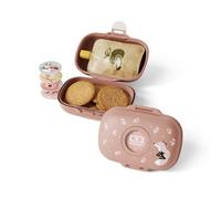 monbento - Caja de Merienda Infantil MB Gram Fox - Caja de Merienda para Niños - Ideal Escuela o Parque - Sin BPA - Segura y Duradera - Rosa Canela