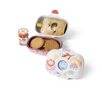 monbento - Caja Merienda Niños Gram graphic Papercut - Fiambrera Merienda sin BPA ideal para la Escuela, Picnics, Vacaciones - Snack Box con Motivo Floral para Niños - Personalizable y Resistente
