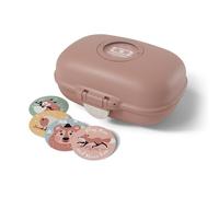 monbento - Caja Merienda Niños Gram rosa Moka - Fiambrera Merienda sin BPA ideal para la Escuela, Picnics, Vacaciones - Snack Box Personalizable y Resistente - Rosa