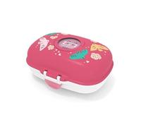 monbento - Caja Merienda Niños MB Gram rosa Birds - Caja Merienda sin BPA ideal para la Escuela, Picnics, Vacaciones - Snack Box con Motivo de Pájaro para Niños - Personalizable y Resistente