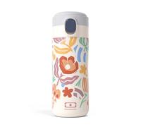 MONBENTO - Cantimplora Termica Infantil Pop graphic Papercut - Botella Agua Niños 360ml para Bebidas Calientes/Frías hasta 12 horas - Botella Termica Infantil Ideal para Escuela - Sin BPA - Flores