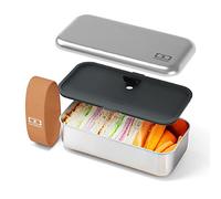 monbento - Fiambrera Acero Inoxidable MB Sense Canyon - Caja Almuerzo Metalica Con Tapa Hermética - Sin BPA - A Prueba De Fugas - Resistante A Microondas/Horno/Congelador/Lavavajillas - Gris…
