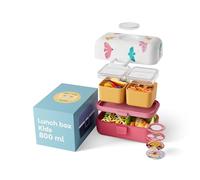 monbento - Fiambrera Infantil con Compartimentos MB Tresor rosa Birds - Lonchera para Niños Ideal para Escuela/Picnic - Sin BPA - Personalizada y Segura - Lunch Box Niños Rosa con Motivo Pájaros