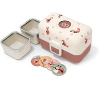monbento - Fiambrera Infantil MB Tresor Fox - Zorro - Lonchera para Niños 3 Compartimientos - Caja de Merienda - Ideal Escuela/Parque - Sin BPA - Segura y Duradera - Rosa