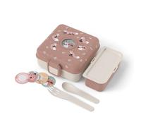 monbento - Fiambrera Sandwich Niños Snacky canela Fox - Caja Merienda para Bocadillo Integral - Cubiertos incluidos - Fiambrera Personalizada Infantil - Ideal para el Cole/Picnic - Sin BPA - Zorro