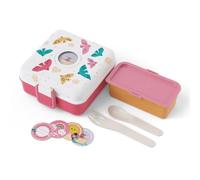 monbento - Fiambrera Sandwich Niños Snacky rosa Birds - Caja Merienda para Bocadillo Integral - Cubiertos incluidos - Fiambrera Personalizada Infantil - Ideal para el Cole/Picnic - Sin BPA - Pájaros