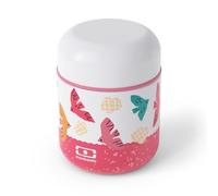 MONBENTO - Fiambrera Termica Niños MB Capsule rosa Birds - Fiambrera Acero Inoxidable Infantil para Comidas Calientes/Frías hasta 5 horas - Lonchera para Niños Ideal para Fruta/Compotas/Puré - Pájaros
