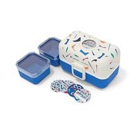 monbento X Catimini - Fiambrera Infantil MB Tresor Blue Terrazzo - Lonchera para Niños 3 Compartimientos - Caja de Merienda - Ideal Escuela/Parque - Sin BPA - Segura y Duradera - Azul