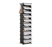 Mondeer Armario de almacenamiento de zapatos, zapatero modular, organizador de zapatos de plástico con puerta, a prueba de polvo y resistente al agua, para entrada, dormitorio, sala de estar, tiendas,