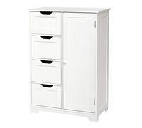 Mondeer Armario Inferior para baño, Madera de ingeniería, Blanco, 56 x30 x 82.5 cm