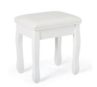 Mondeer Taburete de tocador, Madera, White, 41x30x45cm