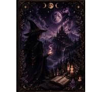 Mondhexe - Magisches Notizbuch mit 100 linierten Seiten: Ein magischer Begleiter für jeden Tag