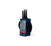 MONETA BlueNote Tris - Sartenes antiadherentes de 20 + 24 + 28 cm - Juego de sartenes de inducción sin PFAS PFOA ni níquel, aluminio con asas de baquelita