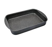 Moneta Etnea Aluminio Antiadherente Efecto Piedra, Negro, 35 x 25 cm