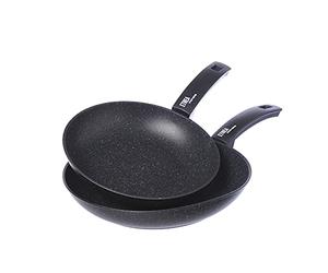 Moneta Etnea Evolution - Juego de sartenes de 24-28 cm, también para inducción, 100% fabricado en Italia