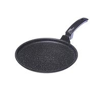 Moneta Etnea Plancha 32 cm, Revestimiento Artech Stone Ultra Efecto Piedra, Made in Italy, Negro