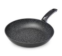 Moneta Etnea Sartén Antiadherente 30 cm - Sartén Honda para Tortilla de Patatas en Aluminio Forjado Efecto Piedra, Mango Baquelita, No Apta para Inducción - Sartenes Antiadherentes Made in Italy