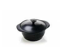 Moneta Lirica Cazuela con 2 Asas y con Tapa, Revestimiento Exterior Negro Satinado Antiadherente y Antiarañazos, Apta para Todo Tipo de Cocinas, Apta para el Lavavajillas, 20 cm