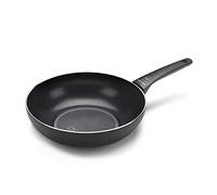 Moneta Recy Wok de Inducción, Superficie de Material Reciclado, Revestimiento Antiadherente y Antirayaduras, Apta para Todas las Cocinas y Apta para el Lavavajillas, Diámetro 28 cm