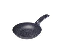 Moneta Sartén Etnea con Superficie de Piedra Antiadherente y con Revestimiento Antirayaduras, Mayoría de Las Cocinas, Apta para el Lavavajillas, Diámetro 20 cm, Negro