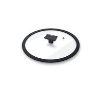 Moneta Tapa de Cristal con Borde de Silicona para Cacerolas y Sartenes, 28 cm