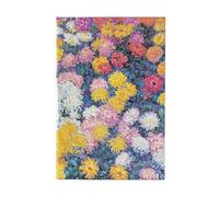 Paperblanks Cuaderno tapa dura Monet's Chrysanthemums Midi sin líneas con banda elástica