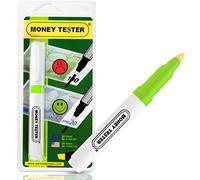 MONEY TESTER - Detector Billetes Falsos Profesional, Rotulador Billetes Falsos para Euro Dolar Libras y principales monedas internacionales, Original Made in Italy