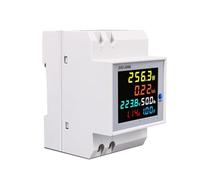 Monitor CA de riel DIN 6 en 1 110 V 220 V 380 V 100 A Voltaje Corriente Factor de potencia Activo KWH Energía eléctrica Medidor de frecuencia VOLT AMP(External CT,AC 40-300V 100A)