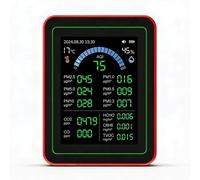 Monitor de calidad del aire 18 en 1: CO2, PM2.5, PM10, registrador de datos, pantalla LCD