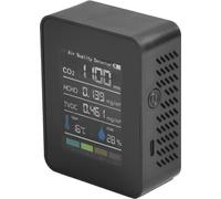 Monitor de calidad del aire: CO2, formaldehído (HCHO), compuestos orgánicos volátiles totales (COV), índice de calidad del aire (AQI), temperatura, humedad, pantalla LCD