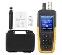 Monitor de calidad del aire, medidor de CO2, monitor de partículas PM0.3/2.5/10um, sensor de alta sensibilidad de 3 canales, rango de 01000 μg/m³, con carga USB, monitor de temperatura y humedad
