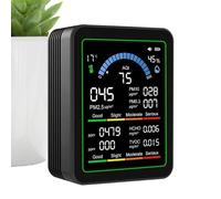 Monitor de calidad del aire - Sensor portátil, detector de aire compacto, dispositivo de visualización recargable con tecnología de detección | Probador profesional para oficina en casa