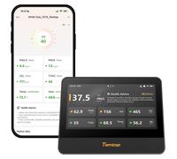 Monitor de calidad del aire WiFi M100 2ª generación, con pantalla táctil de 7 pulgadas, detector de CO2 para interiores y analizador de calidad del aire para PM2.5, PM10, TVOC, temperatura y humedad