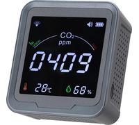 Monitor de dióxido de carbono, controlador de CO2 con pantalla de temperatura y humedad, cable del sensor NDIR de 4,57 metros. Detector de dióxido de carbono, sensor de CO2 para uso en exteriores, en