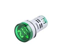 Monitores de voltaje digital, Mini voltímetro digital de CC de 6-100 V, comprobador de voltaje, 22 mm, redondo, multicolor(Green)