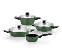 Monix Batería de cocina Forest M509900 – Acero inoxidable, inducción, cazo Ø16 y cacerolas Ø20-24-28