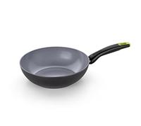 Monix Eco Nature | Wok 28 cm, Inducción | Aluminio forjado reciclado, cerámica antiadherente reforzada, apta para todo tipo de cocinas e inducción