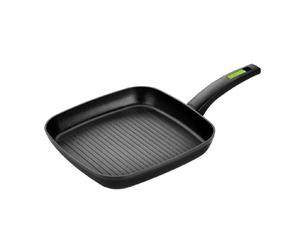 Monix Green - sartén parrilla Grill antiadherente con rayas de aluminio forjado de 28 cm Sartenes de fuego inducción, gas, vitro