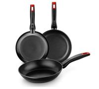 Monix M270031- Set de 3 Sartenes de Aluminio Forjado con Revestimiento Antiadherente 18,22 y 26 Cm