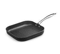 Monix Mineral | Grill Cuadrado con Rayas 28 cm, Aluminio Forjado, Piedra, Apta para inducción
