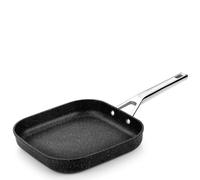 Monix Mineral - Sartén Grill de aluminio forjado con antiadherente tipo piedra. 24 cm lisos o 28 cm a rayas. Todas las cocinas Con rayas 28x28 cm.