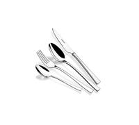 Monix Módena- Utensilios de cocina. Set de cubiertos de 24 piezas, acabado pulido brillante, acero inoxidabl, con cuchillo carne