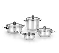 Monix Batería Optima 7 pz – Acero INOX 18/10, apta inducción (Olla 20, Cacerolas 20/24, Cazo 16)
