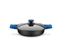 Monix Solid Plus - Cacerola baja de aluminio fundido Negra. Cazuelas de 20 a 32 cm para cocina de gas vitrocerámica inducción