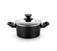 MONIX Titan Rock | Cacerola alta 28 cm, aluminio forjado, fondo full induction, antiadherente interior y exterior, apto para todos los tipos de cocina incluso inducción