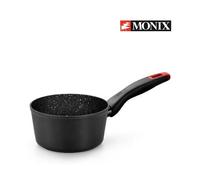 Monix Titan Rock Cazo 16 cm de aluminio forjado antiadherente negro efecto piedra. Cocinas gas inducción vitrocerámica eléctrica